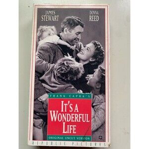 IT'S A WONDERFUL LIFE VHS - Frank Capra's Uncut Original Version `D/W '41 EUC